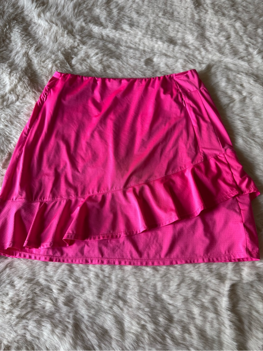 Tail Hot Pink Asymmetrical midi Ruffle Skirt